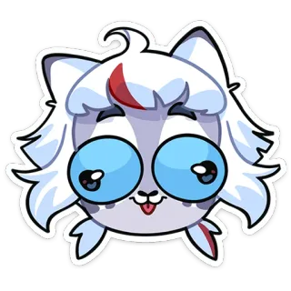 😳 猫, 卡通, 贴纸, 可爱, 动物, 眼睛, 搞笑, 卡哇伊 telegram sticker