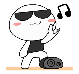 😎 Cartone animato, Personaggio, Occhiali da sole, Segno di pace, Figo whatsapp sticker