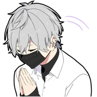 Silent boy telegram stickers