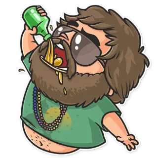 🍾 uống, bia, hoạt hình, rượu, tiệc, hài hước telegram sticker