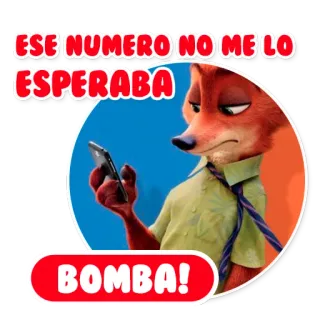 😟 Nick Wilde Zootopia ESE NUMERO NO ME LO ESPERABA
BOMBA! raposa, telefone, decepcionado, espanhol, desenho animado, meme, zootopia, nick wilde telegram sticker