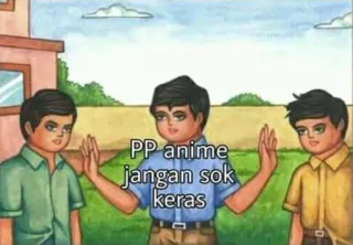 😏 PP anime jangan sok keras whatsapp sticker