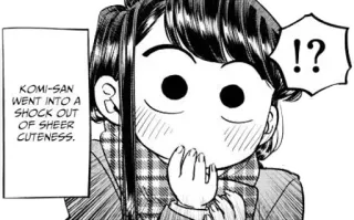 🥰 Komi-san Komi-san WENT INTO A SHOCK OUT OF SHEER CUTENESS. Anime, Komi Can't Communicate, Komi-san, Fofo, Chocado, Mangá whatsapp sticker