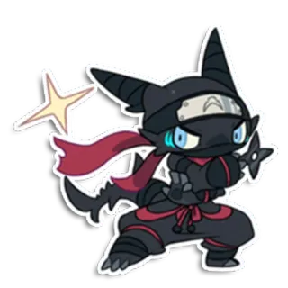 😎 Ninja, Kartun, Fantasi, Karakter, Stiker whatsapp sticker