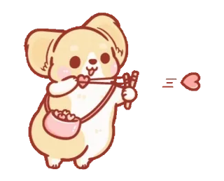 ❤️ собака, животное, любовь, сердце, каваии telegram sticker