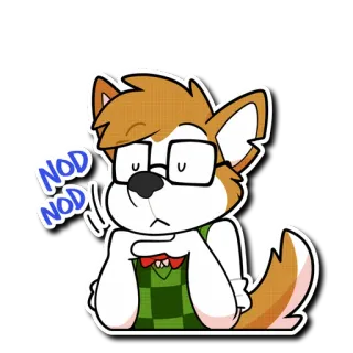 ✅ Nod Nod asintiendo, acuerdo, aprobación, mono, perro, animal, peludo telegram sticker
