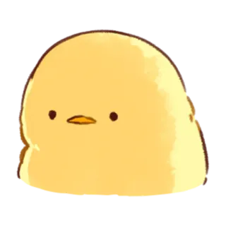 😞 pintinho, amarelo, fofo, animal, pássaro whatsapp sticker