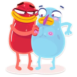 ❤️ 만화, 캐릭터, 웃긴, 귀여운, 친근한 telegram sticker