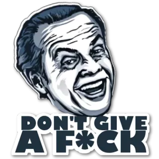 😝 DON'T GIVE A F*CK Meme, Hài hước, Biểu cảm, Thái độ, Gương mặt, Tiếng cười telegram sticker
