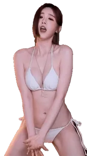 😆 femme, bikini, pose, maillot de bain, danse whatsapp sticker