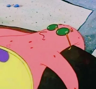 🕸 Patrick Star SpongeBob SquarePants desenho animado, Patrick, óculos de sol, relaxado whatsapp sticker