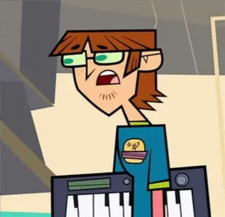 😎 Harold Total Drama мультфильм, анимация, персонаж, смешной, клавиатура, total drama telegram sticker