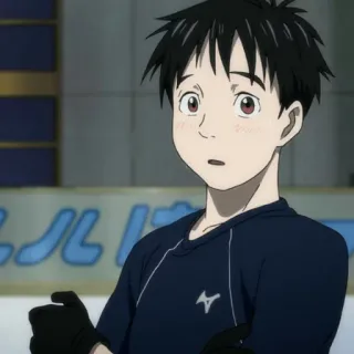 🦋 Yuri Katsuki Yuri!!! on Ice Аниме, Фигурное катание, Персонаж, Спорт, Милый telegram sticker