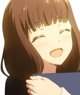 😄 Anime, Mädchen, lächelnd, fröhlich, süß, Cartoon, Animation telegram sticker
