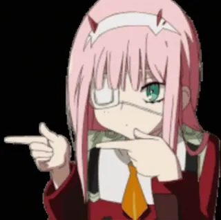 ☺️ Zero Two Darling in the Franxx Anime, Zero Two, Darling in the Franxx, Charakter, Zeigen telegram sticker