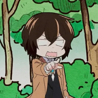 🥐 Dazai Osamu Bungo Stray Dogs Anime, Cartoon, Dazai, Bungo Stray Dogs whatsapp sticker
