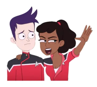🙃 Star Trek, Animação, Personagens, Lower Decks, Desenho animado, Ficção científica telegram sticker