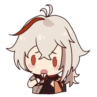 😳 Kaedehara Kazuha Genshin Impact Anime, Kawaii, Chibi, Fofo, Adesivo, Genshin Impact, Kazuha telegram sticker