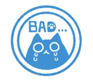 😲 BAD... verdrietig, kat, huilen, blauw, ongelukkig telegram sticker