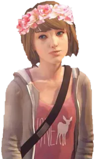 🌺 Maxine Caulfield Life is Strange Home Video game, Karakter, Max Caulfield, Life is Strange, Mahkota bunga whatsapp sticker