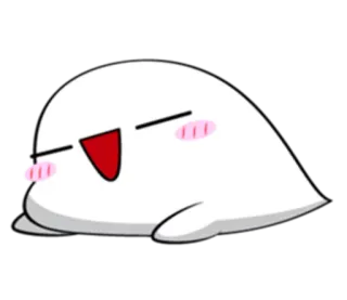 ☺️ schattig, spook, kawaii, cartoon, blij telegram sticker