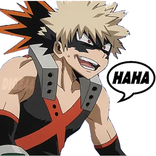 😂 Katsuki Bakugo My Hero Academia HAHA Anime, Bakugo, My Hero Academia, Divertido, Risa telegram sticker