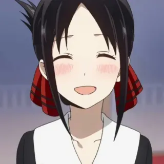 🥰 Kaguya Shinomiya Kaguya-sama: Love Is War аниме, Кагуя-сама, Любовь - это война, Кагуя Синомия, милая, улыбается, мультфильм telegram sticker