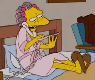 📱 Moe Szyslak The Simpsons 만화, 모, 심슨 가족, 캐릭터, 웃긴 telegram sticker