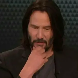 ⭐️ Keanu Reeves schauspieler, promi, mann, porträt telegram sticker