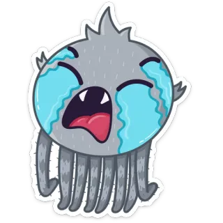 😭 monster, crying, cartoon, sad, emotion, character telegram sticker