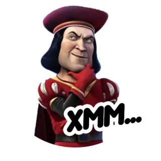 🤔 Lord Farquaad Shrek XMM... lord, farquaad, thinking, shrek, villain telegram sticker