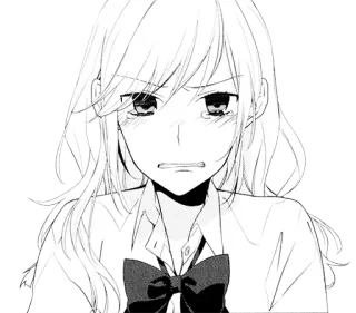 😢 Anime, Triste, Llorando, Chica, Manga, Lágrimas telegram sticker