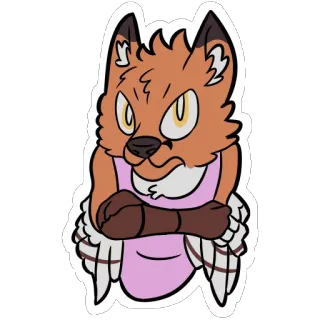 😠 rubah, marah, kartun, karakter, binatang, stiker whatsapp sticker