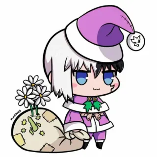 🎅 Anime, Manga, Chibi, Noël, Mignon, Personnage whatsapp sticker