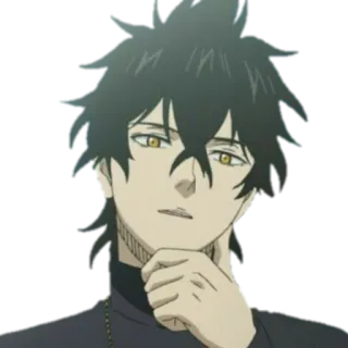 🤔 Yuno Black Clover Anime, Personaje, Black Clover, Yuno, Manga whatsapp sticker