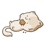 🍪 gato, animal, animal de estimação, fofo, desenho animado, preguiçoso telegram sticker