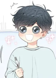🤩 애니메이션, 귀여운, 소년, 포크, 만화 telegram sticker
