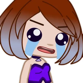😭 грустный, плачущий, мультфильм, персонаж, аниме telegram sticker