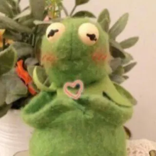 😘 Kermit kermit, rana, marioneta, corazón telegram sticker