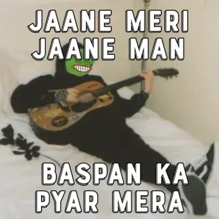 🔲 JAANE MERI JAANE MAN
BASPAN KA PYAR MERA Hindi lied, Meme, Muziek, Baspan ka Pyar, Jaane Meri whatsapp sticker