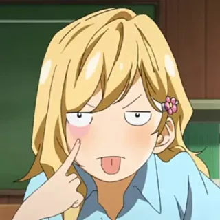 🤍 anime, girl, cute, funny, expression, cartoon telegram sticker