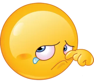 😢 Emoji, Pleurs, Triste, Larme, Visage, Émotionnel, Jaune telegram sticker