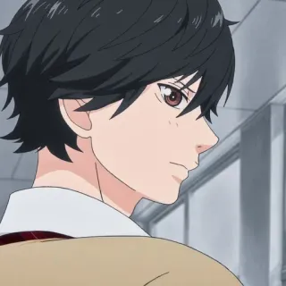 😐 Anime, Chłopak, Portret, Manga, Postać, Profil telegram sticker