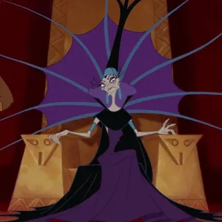 🍂 Yzma The Emperor's New Groove Dibujos animados, Villano, Yzma, Morado, Disney, El emperador y sus locuras, Bruja telegram sticker