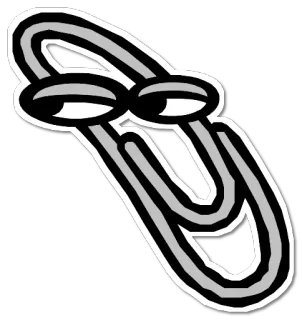 🖇 скрепка, канцелярские товары, мультфильм, зажим, вложение, глаза telegram sticker