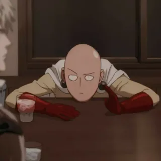 📎 Saitama One-Punch Man Anime, One Punch Man, Saitama, Héroe, Divertido, Meme telegram sticker