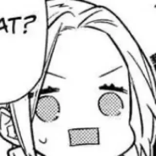 💭 AT? 漫画, アニメ, 顔, 表情, 衝撃, 質問 telegram sticker