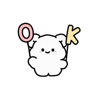 💬 OK ok, fofo, urso, aprovação, afirmativo whatsapp sticker