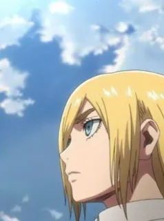 🤔 Krista Lenz Attack on Titan Anime, Loira, Garota, Mangá, Personagem, olhos azuis whatsapp sticker
