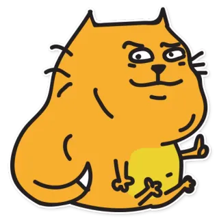 👍 cat, cartoon, animal, funny, orange, sticker, thumbs up telegram sticker
